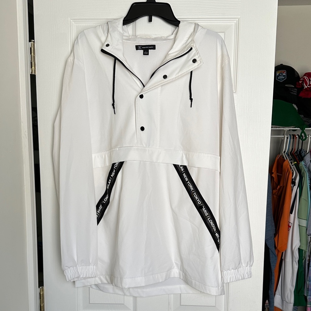 INC International Concepts White Mesh Jacket